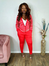 Load image into Gallery viewer, &quot;*Striped Society&quot; Striped Cardigan Pants Set