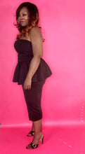 Load image into Gallery viewer, &quot;*After Hours&quot; Black Peplum Dress