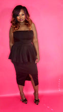 Load image into Gallery viewer, &quot;*After Hours&quot; Black Peplum Dress
